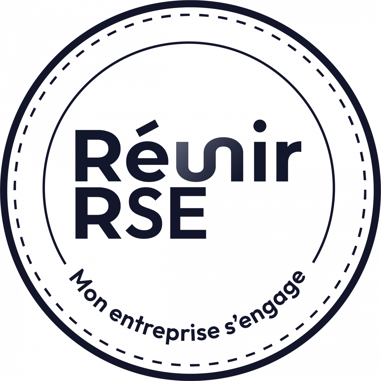 Logo dengagement dans la démarche de labellisation Réunir RSE noir